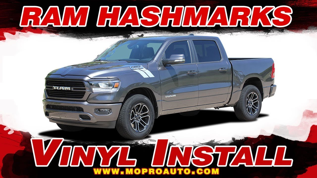 2019 2020 Dodge Ram Stripes   Ram HASHMARKS Decals   Vinyl Graphics Installation of Dodge Ram Vinyl