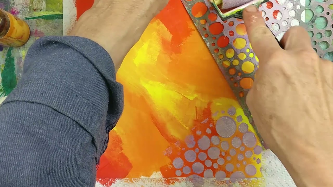 Easy Painting / Acrylic for beginners / Intuitives Malen / Daily Art Therapy / #0389