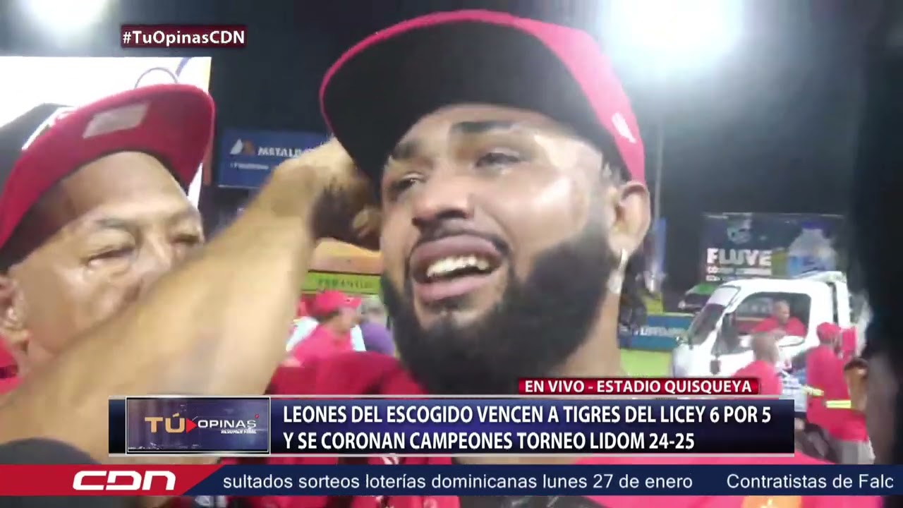 Escogido vence a Licey 6x5 y se coronan campeones del torneo Lidom 24-25