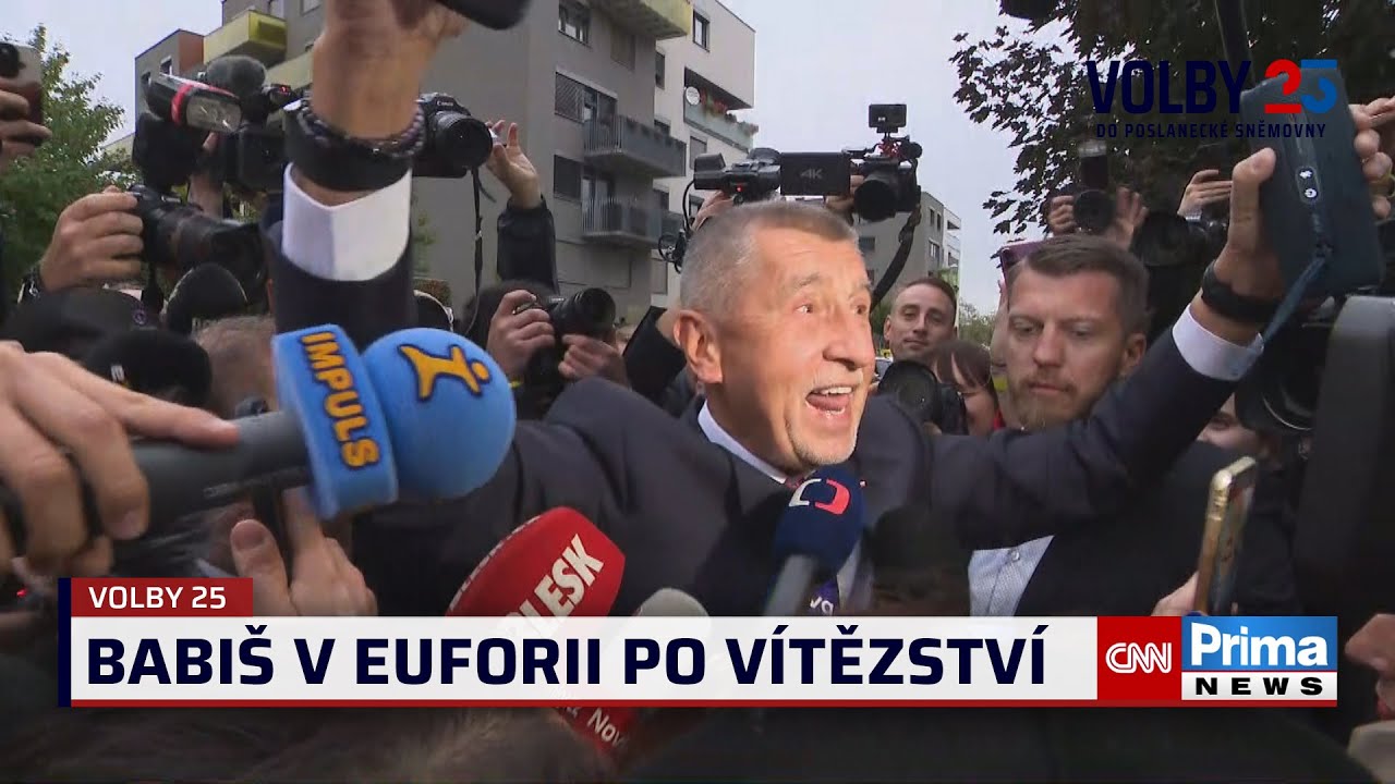 VOLBY 2025: Babiš v euforii po vítězství ve volbách pouštěl „svůj hit“. Reportérce poslal pusu