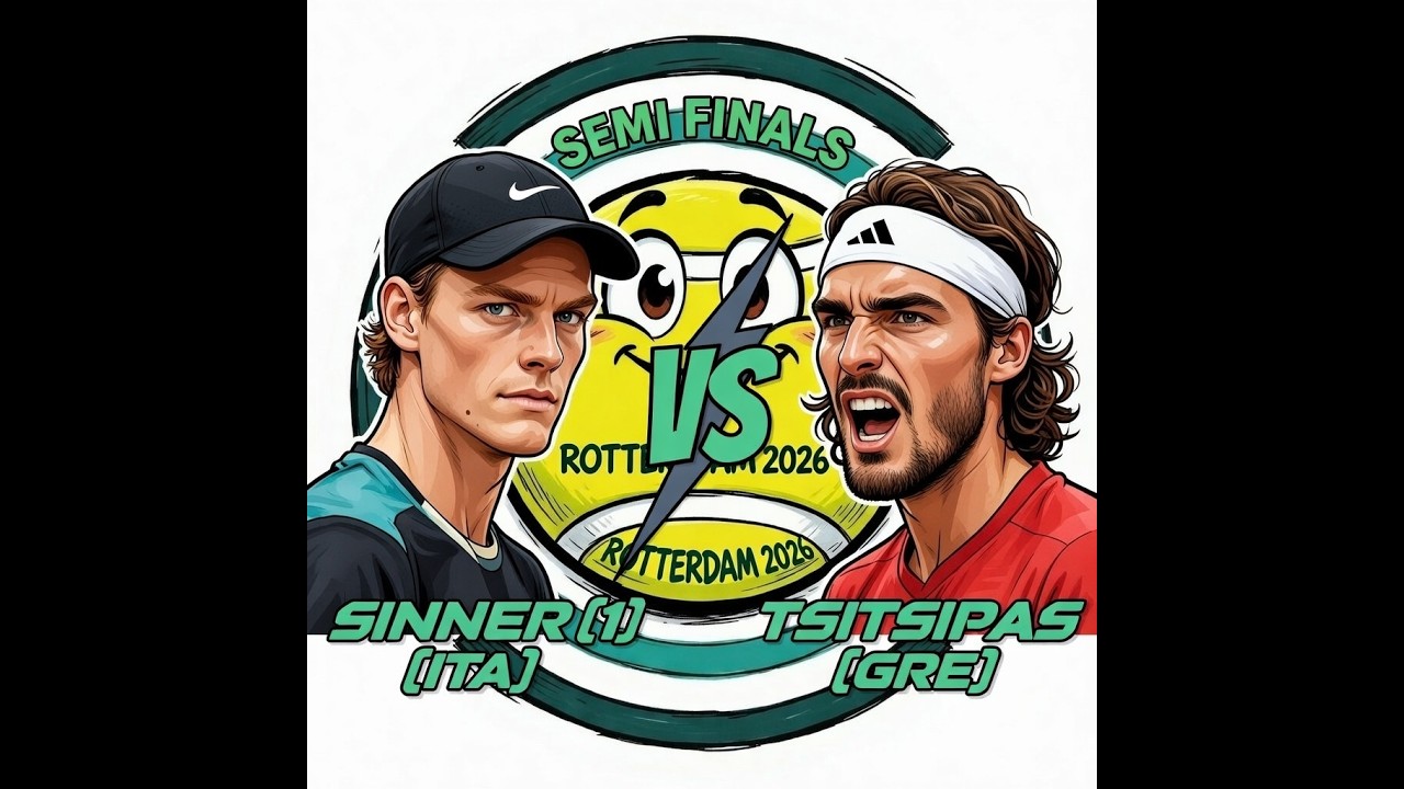 Sinner(1) [ITA] vs Tsitsipas(3) [GRE] 4-6 6-3 6-3 SF Rotterdam[NED ] ATP500 Abn Amro Open 2026  Ep15