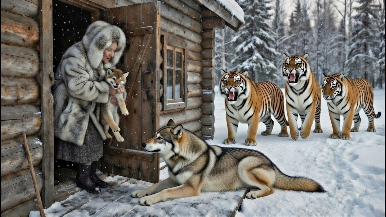 At -71°C in Siberia, she rescued a wolf mother and her cub surrounded by tigers — The ending?