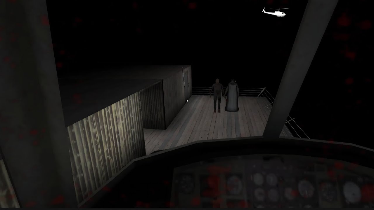 Jugando granny 2 en modo normal y salgo por el helicoptero 
