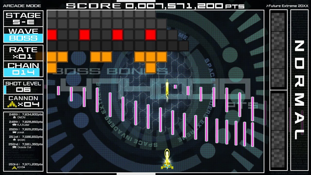 [STEAM] Space Invaders Extreme : EXTRA COURSE / 初回プレイ(AllClear)