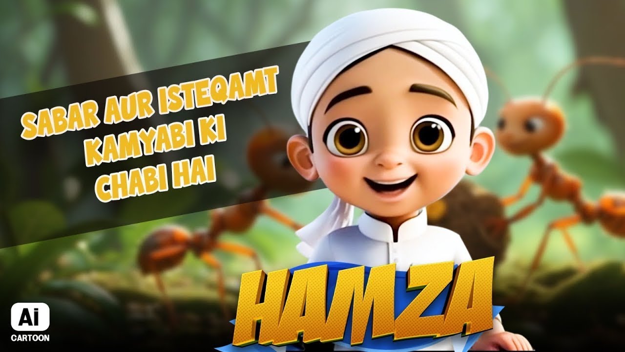 ANT | Sabr Aur Istiqamt Kamyabi Ki Chabi | Hamza AI Cartoon Series | Kids Madani Channel