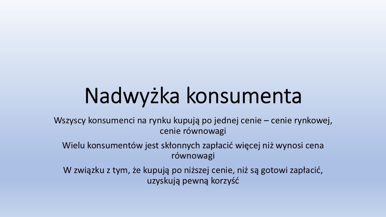 Nadwyżka konsumenta