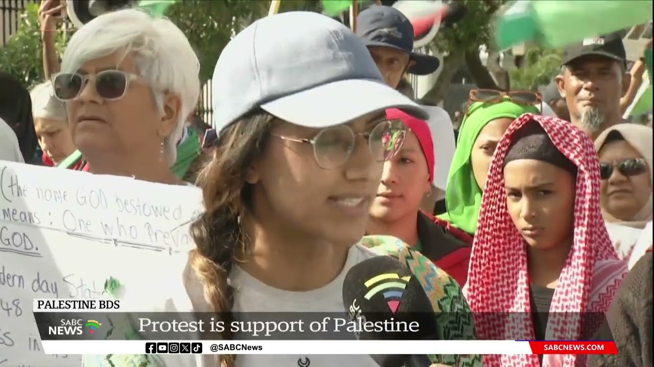 SA Boycott, Divestment and Sanctions movement protest in support of Palestine in Cape Town