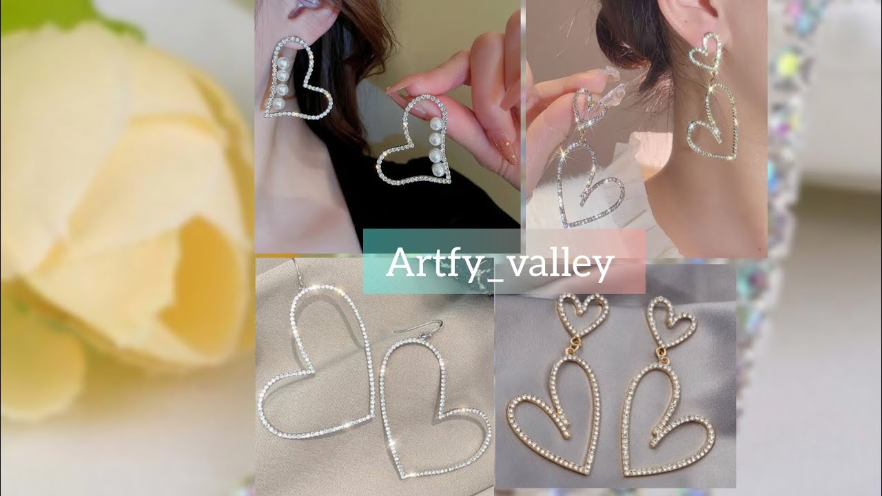 How to make korean earrings at home just in 5minutes | DIY korean earrings🤩🤩
