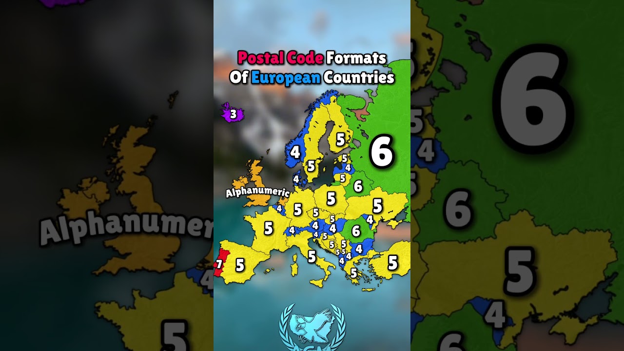 Postal Code Formats in european countries #fyp #europe