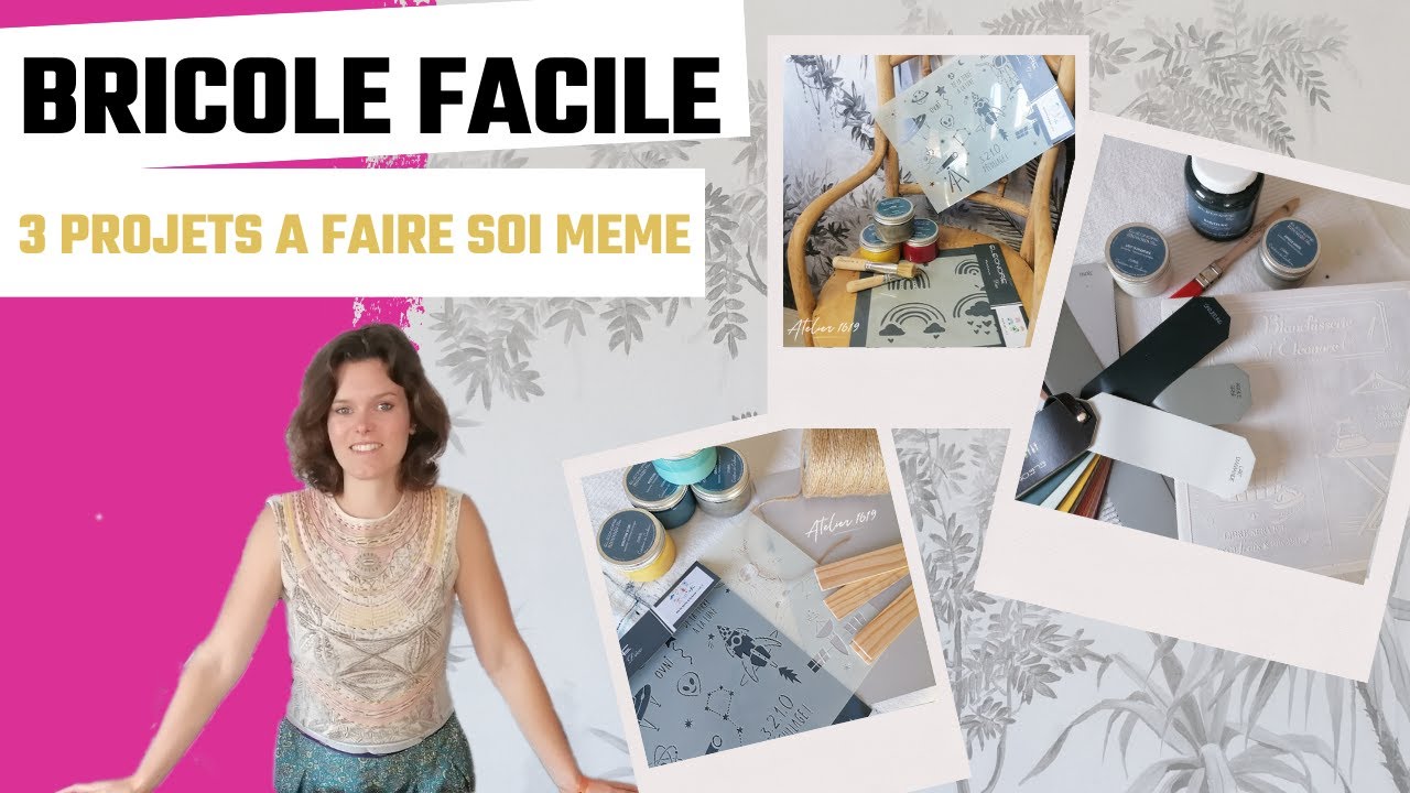 DIY 👉 Je vous montre TROIS TECHNIQUES avec de la PEINTURE et des POCHOIRS - tutos créatifs