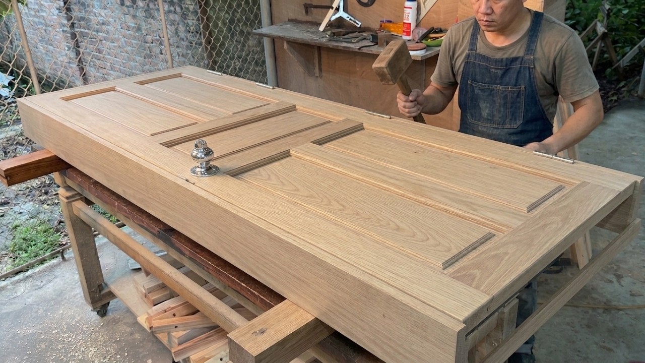 Amazing Woodworking: Building a $5,000 Luxury Oak Door