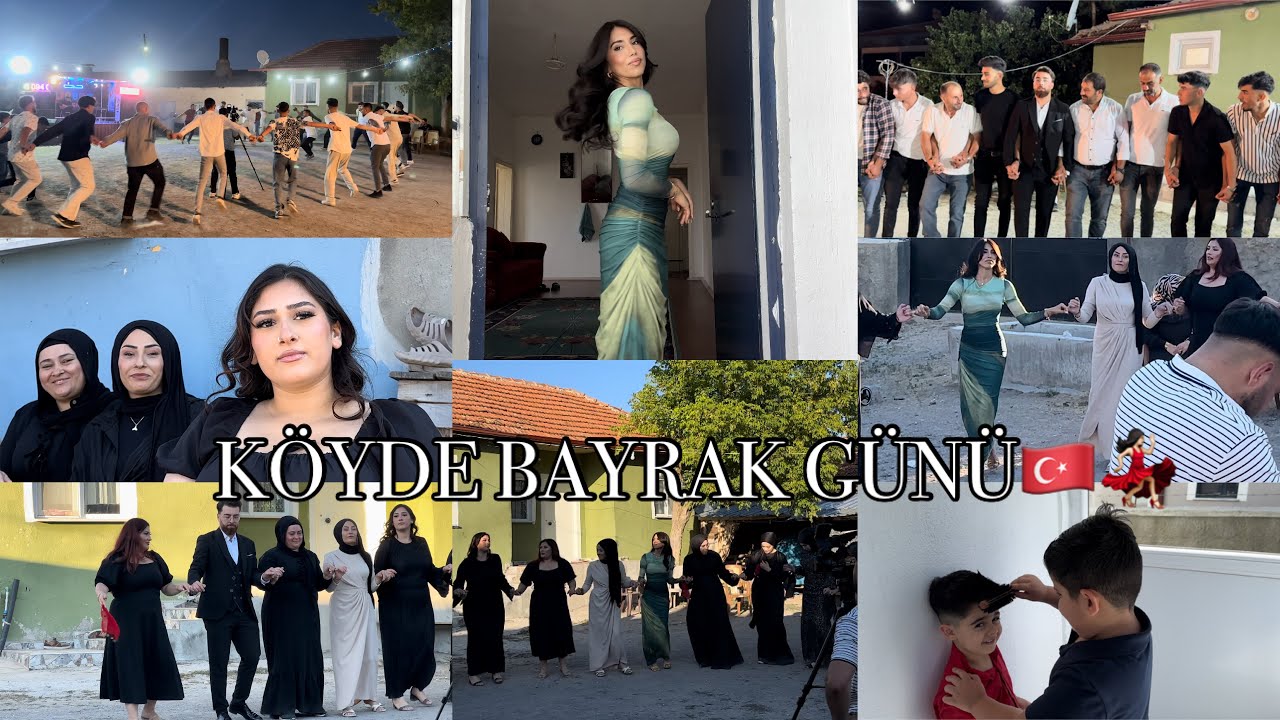 BAYRAĞIMIZ KALKTI🇹🇷GENCLER ÇOŞTURDU💃🏻KÖYDE BOL EĞLENCE, HALAY ZAMANI💃🏻💃🏻