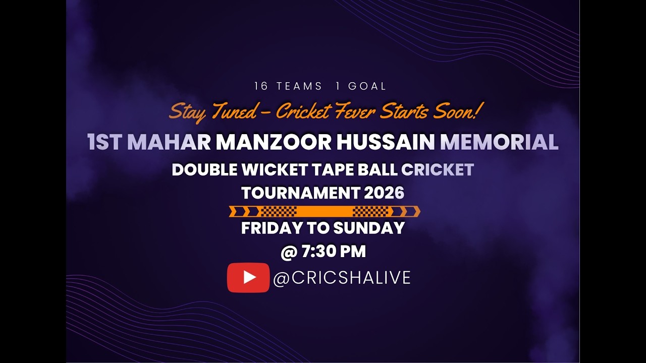 DAY 3 LIVE: 1st Mahar Manzoor Hussain Memorial Double Wicket Tournament 2026 | Bahria Town Lahore
