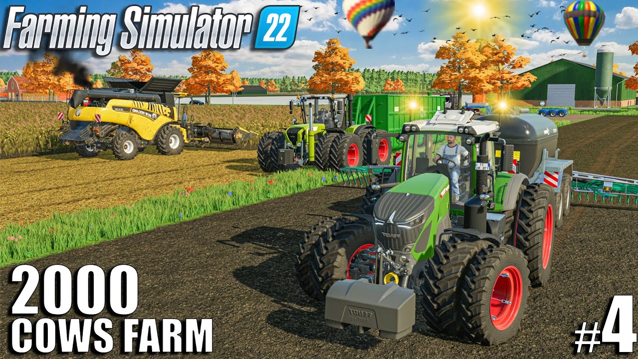 Spreading SLURRY and Harvesting SUNFLOWERS | 2000 Cows Farm Ep.4 | Farming Simulator 22