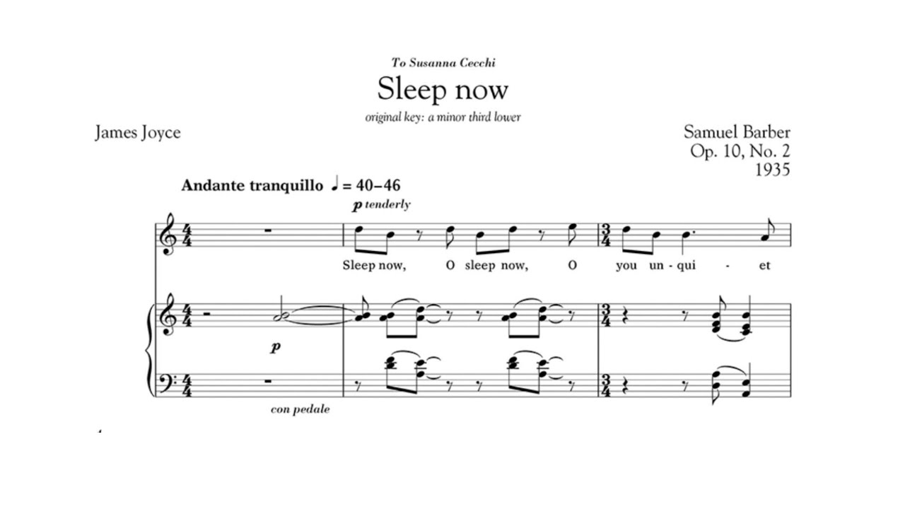 Samuel Barber - Three Songs, Op. 10 - No. 2 