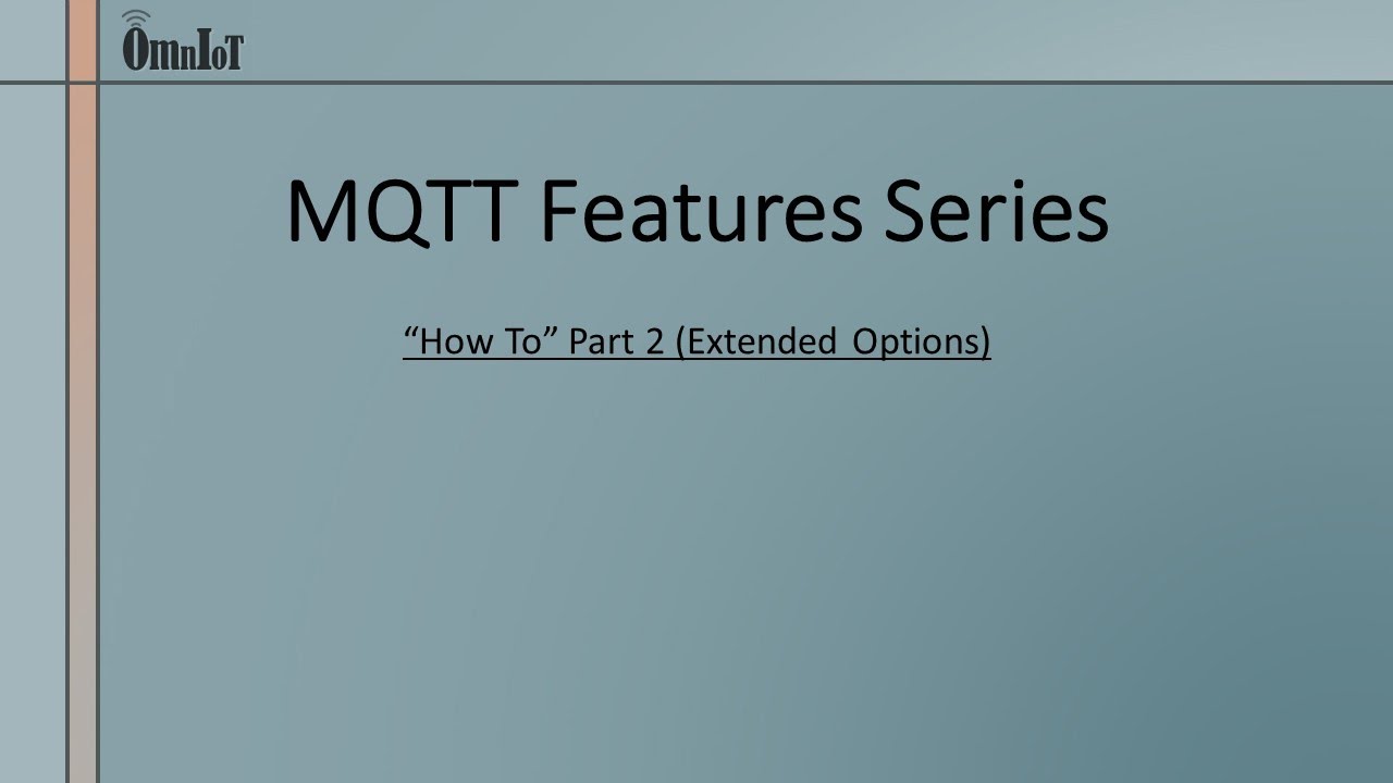 OmnIoT SoftHub MQTT Capabilities, 