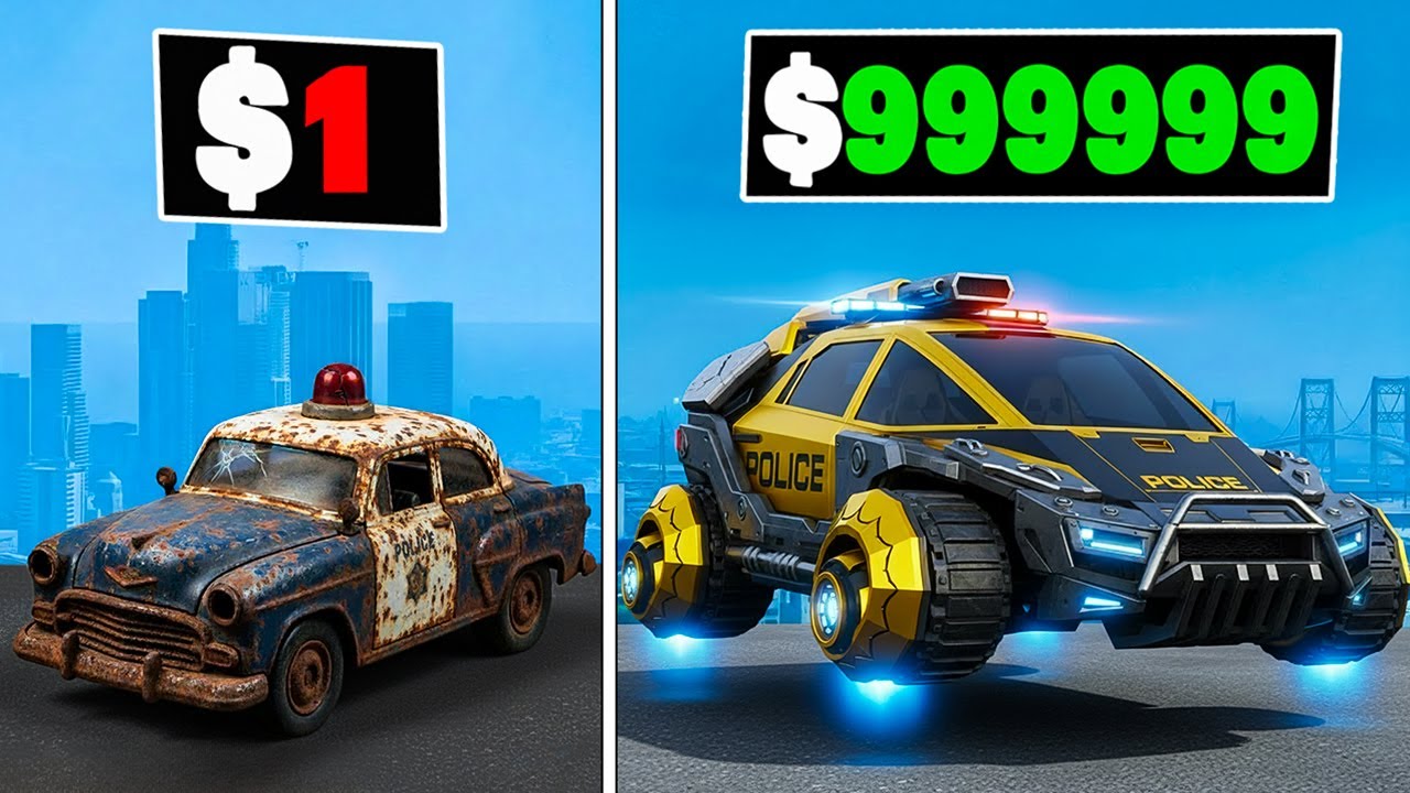 $1 to $1,000,000,000 POLICE CAR in GTA 5