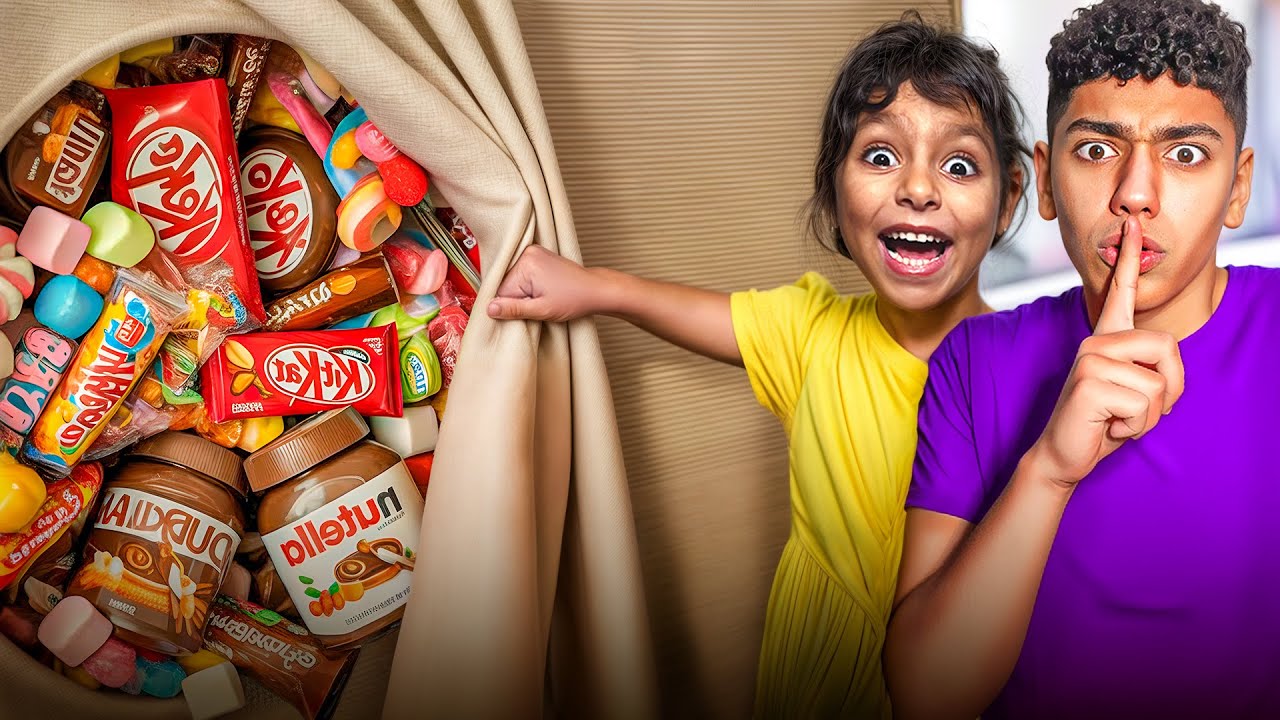 صنعت مخبئ سري انا وكنز لاخفاء الحلوي في بيتنا 😱 كنز اختفت عبدالرحمن راح فيها 💔!!