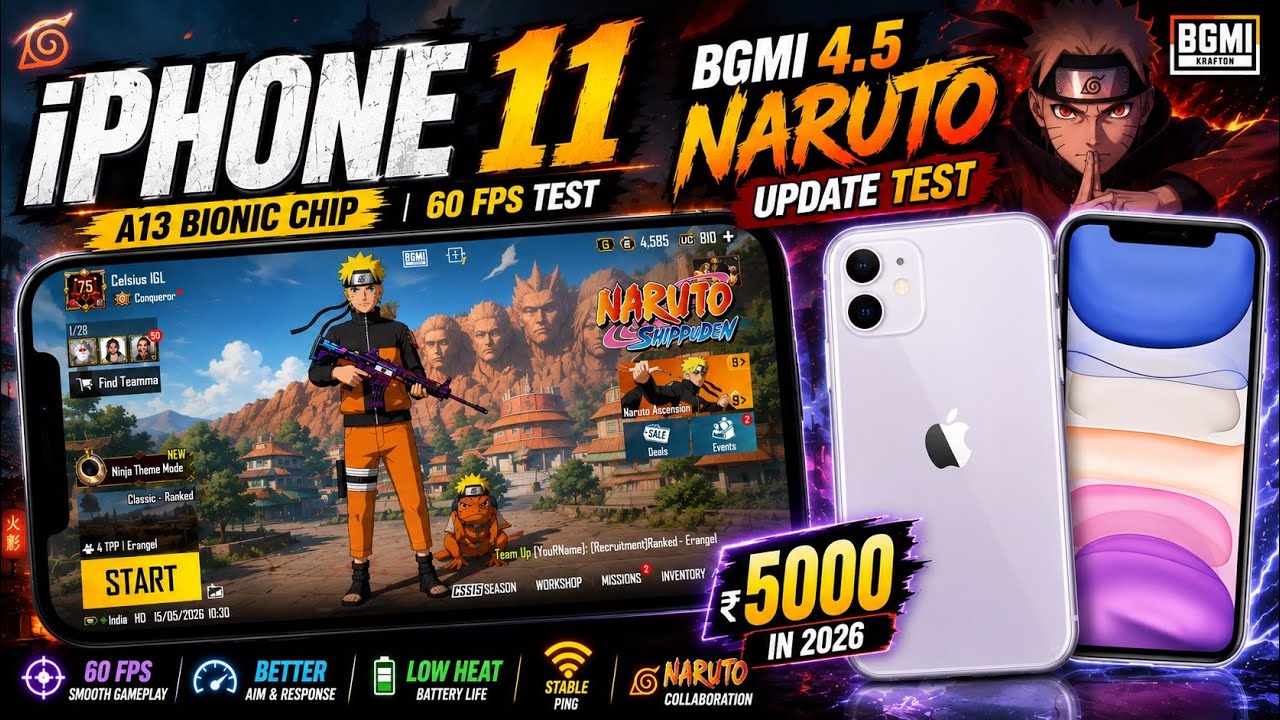 ₹5K Refurbished iPhone 11 🔥 BGMI 4.5 Update Gaming Review 2026 | Gaming Beast or Dead?