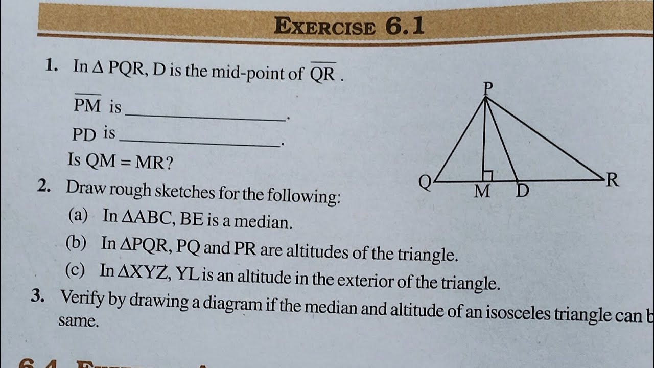Class 7 Maths Chapter 6 l NCERT EXERCISE-6.1 l Triangle l CBSE Board l Solution l 7th