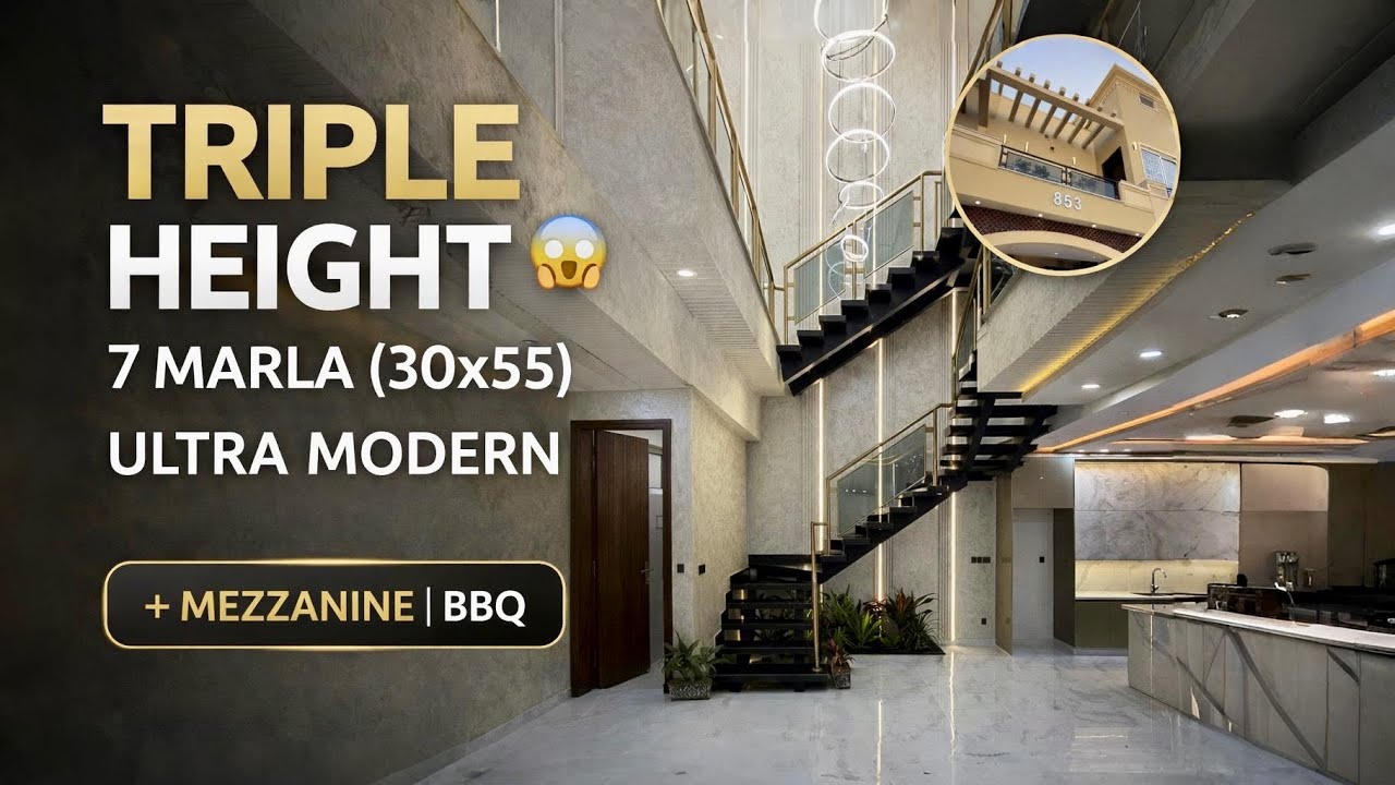 7 Marla 33x55 Ultra Modern Luxury House 5 Bed + Mezzanine for Sale in Bahria Town Rawalpindi  |