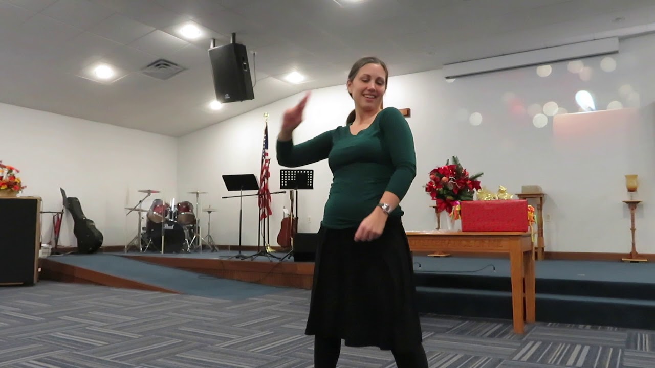 Sign language song by Rachel Cain of Gloria / Angels We Have Heard on High by Casting Crowns