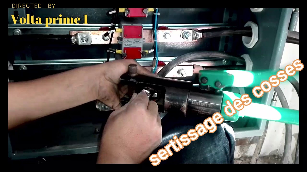 Sertissage des cosses &eacute;lectrique