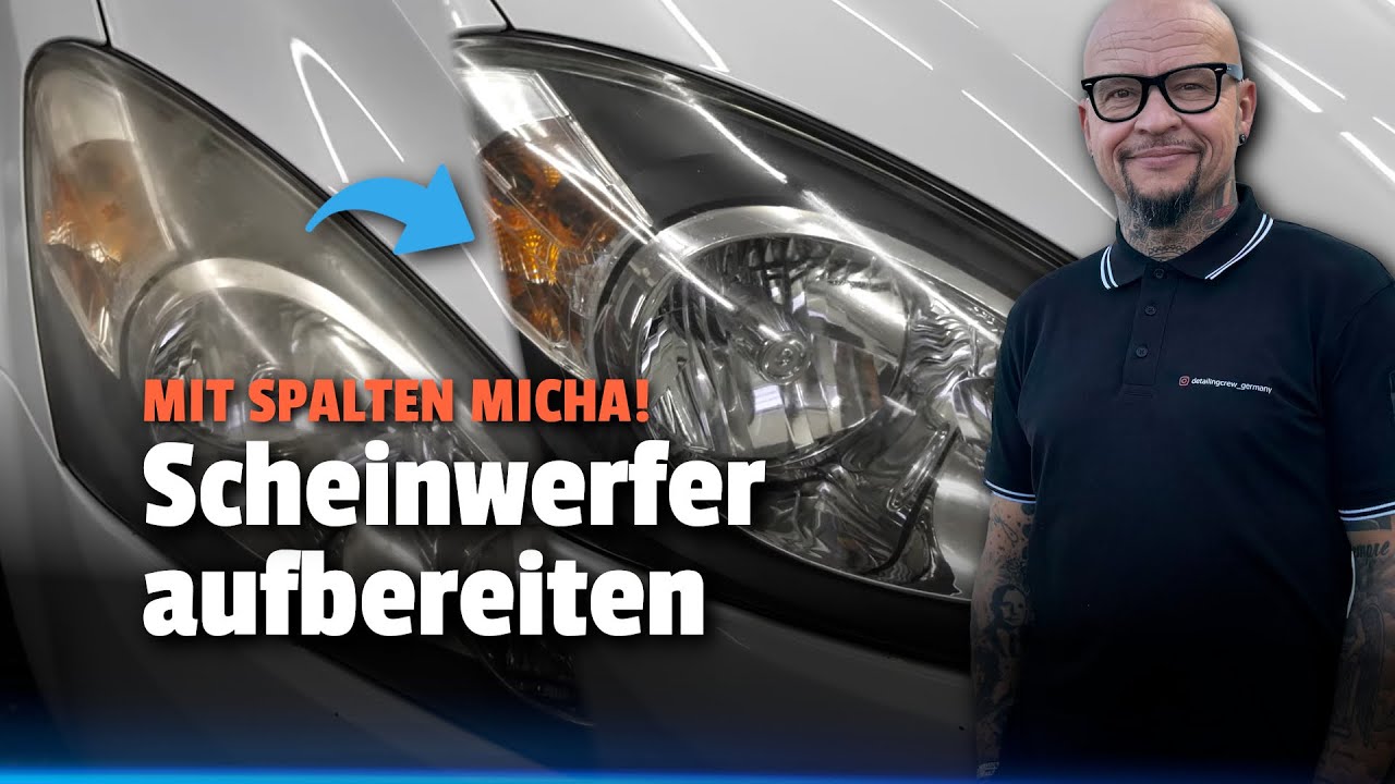 💥Blinde Scheinwerfer aufbereiten mit dem PROFI Spalten Micha: Scheinwerfer Polieren der Test
