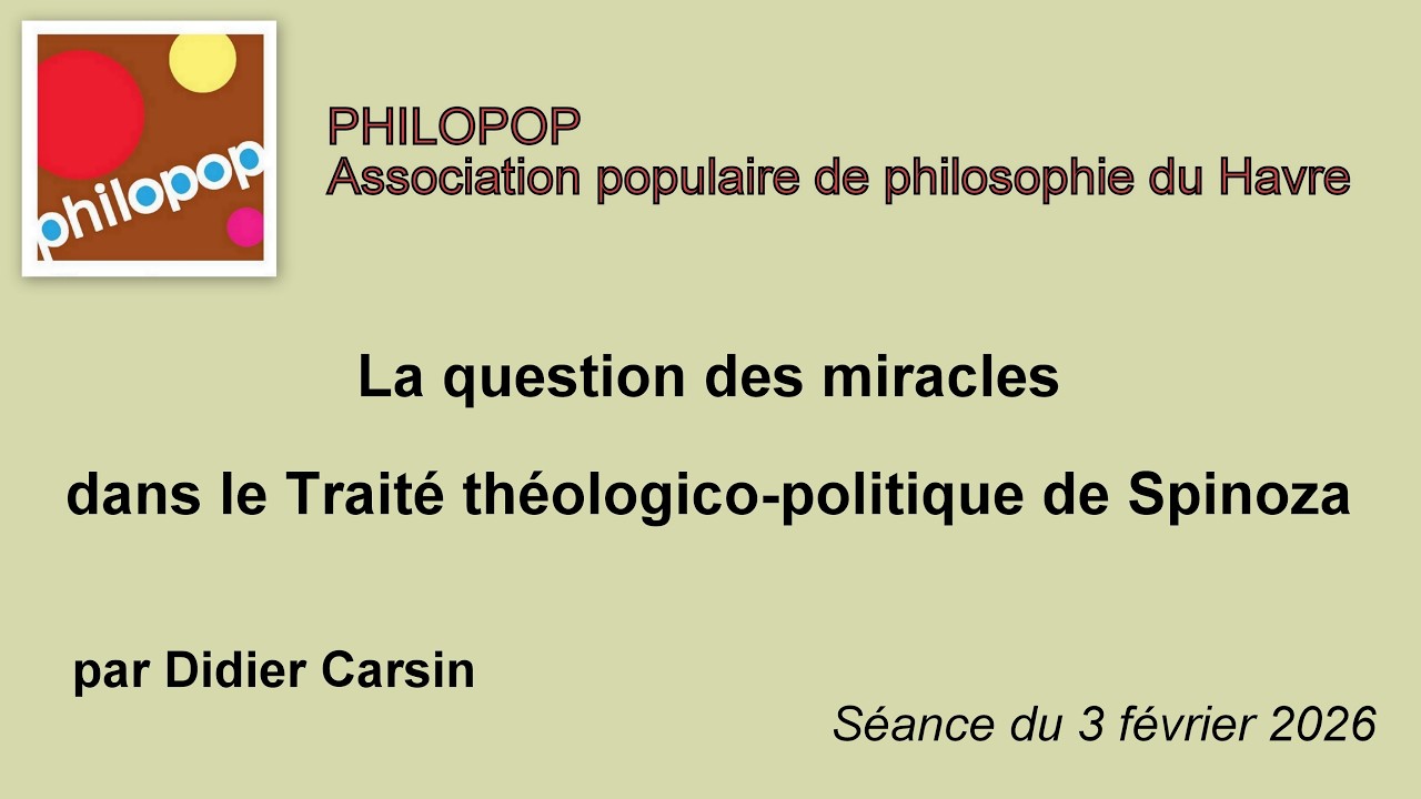 La question des miracles dans le Traité théologico-politique de Spinoza
