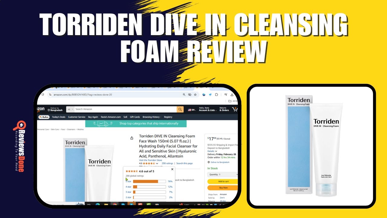 Torriden Dive In Cleansing Foam Review - Real User Feedback