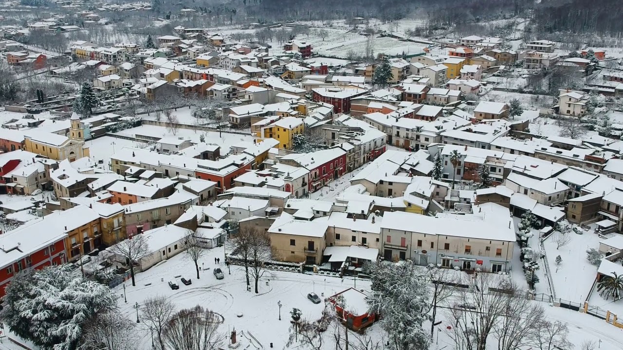 Rotondi (Avellino) • Nevicata ripresa con Drone • Paesi Campani