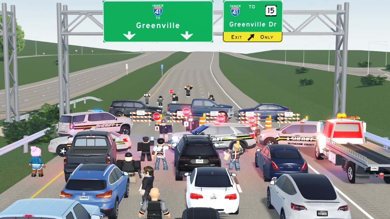 *MASSIVE* Greenville Wisconsin SHUT DOWN Highway Protest Roblox Roleplay