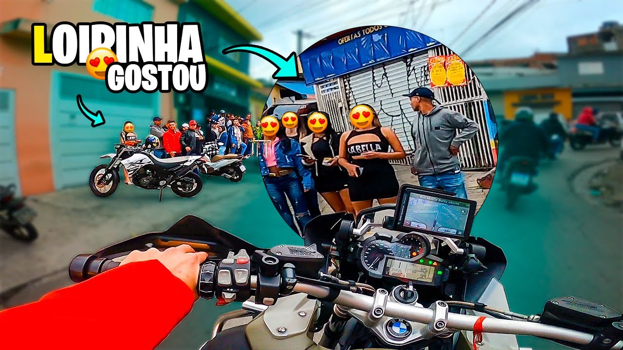 PIÃO NO MORRO SÓ O CANO DE BMW1200 *loirinha pousou