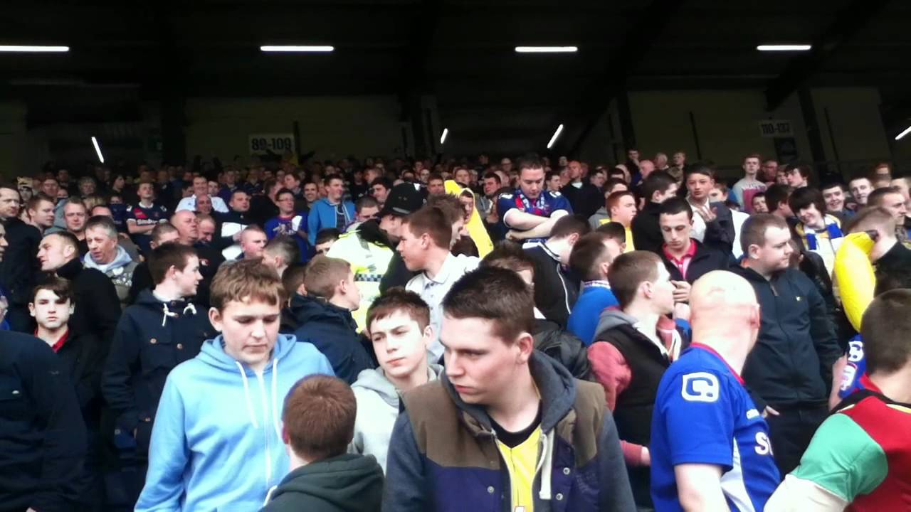 oldham athletic vs carlisle united. 5th may 2012 pre match singing from the carlisle fans