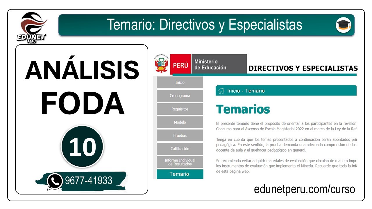 Temario Directivos y Especialistas | Análisis FODA