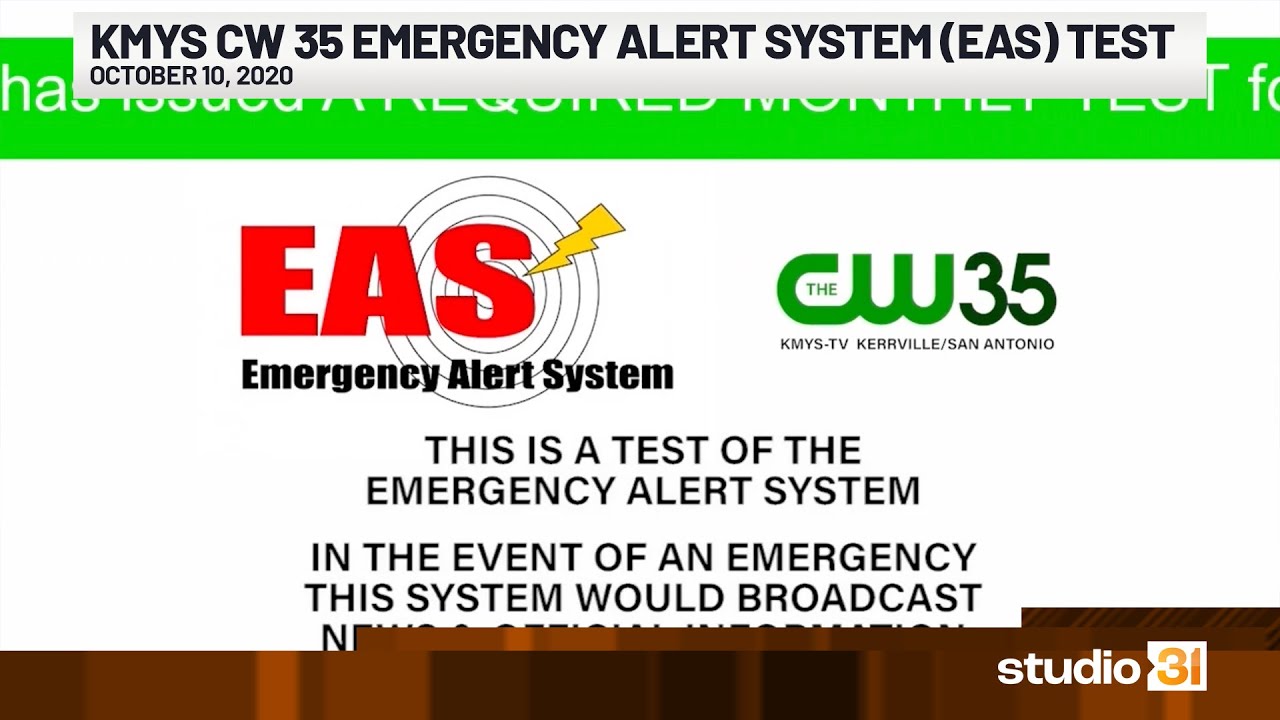 KMYS CW 35 Emergency Alert System (EAS) Test, 10/10/2020