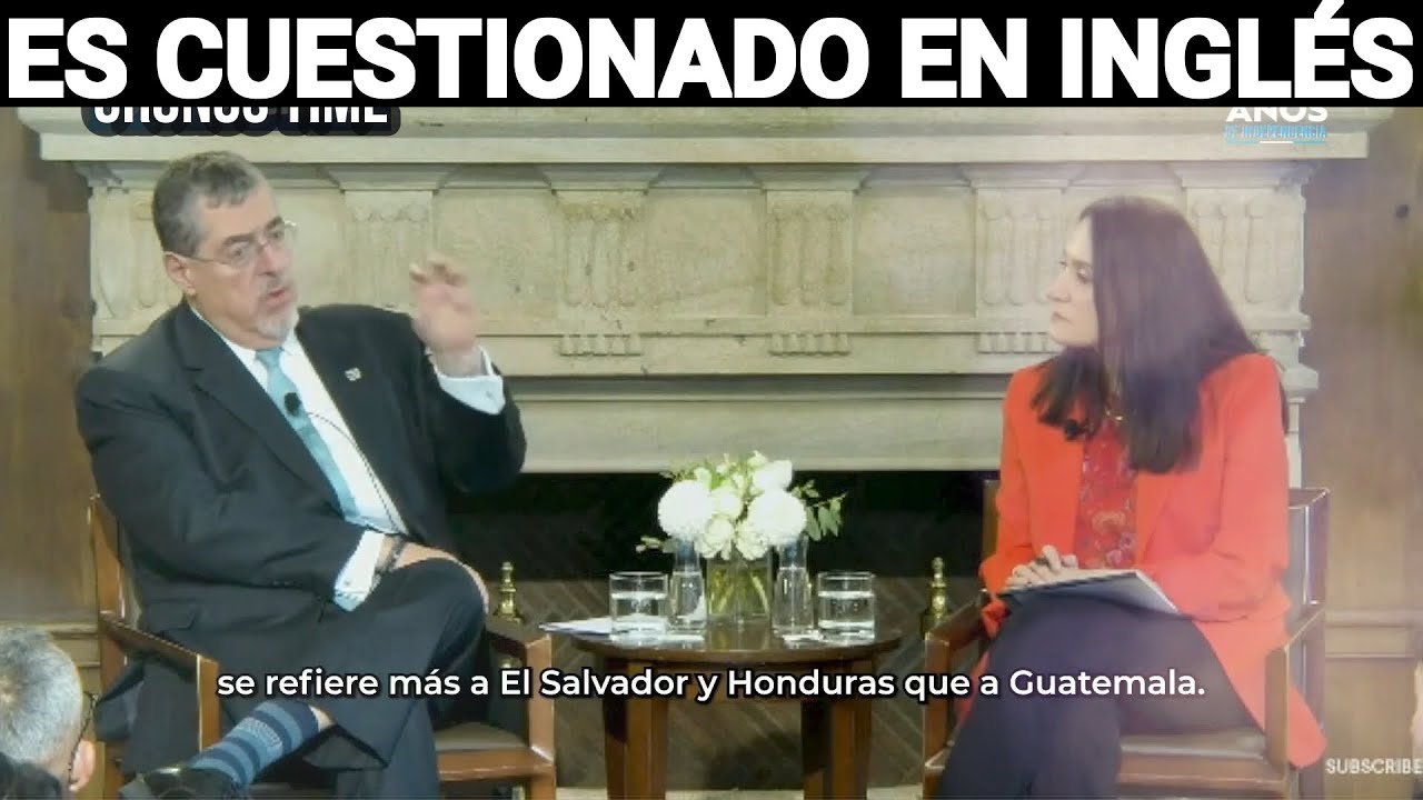 BERNARDO AR&Eacute;VALO ES CUESTIONADO EN INGL&Eacute;S SOBRE LA MIGRACI&Oacute;N, GUATEMALA.