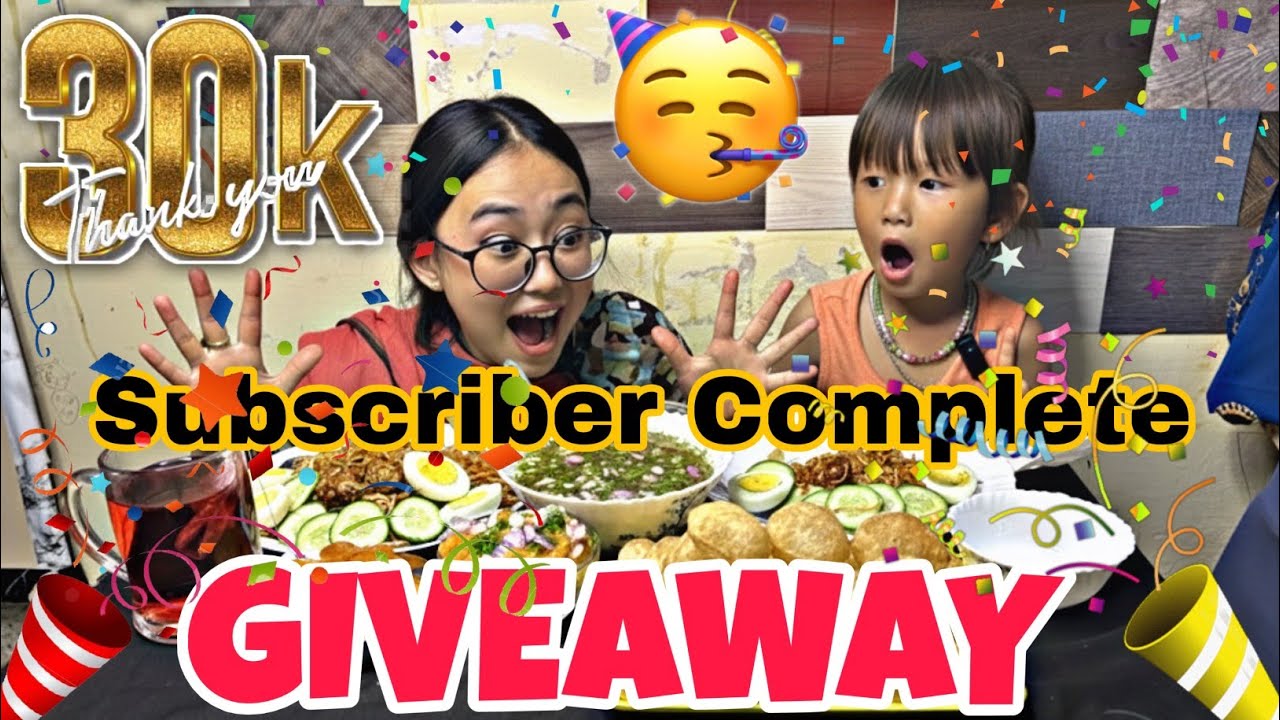 Giveaway Gi Video Puduna Lakchare🎁30k Subagi ☺️| Pani Puri & Chowmein Mukbang | Mayam Saruk Yabiyo😀