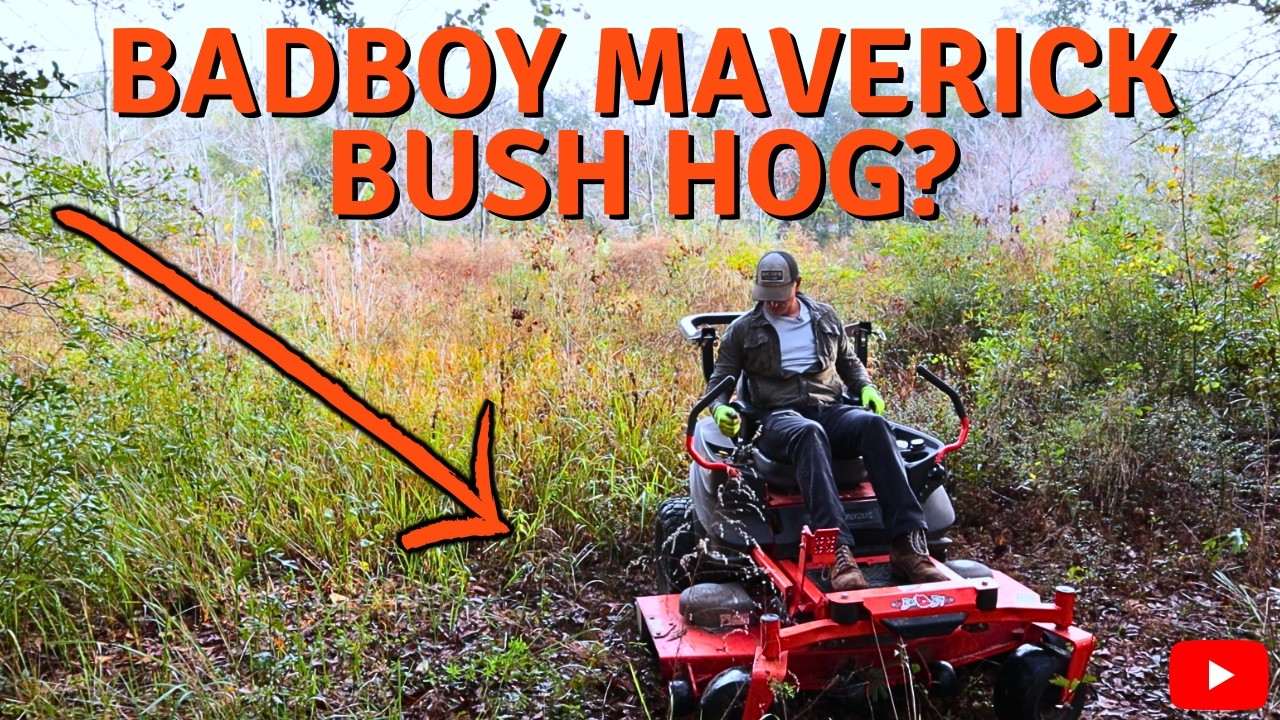 Расчистка земли с помощью Bad Boy Maverick