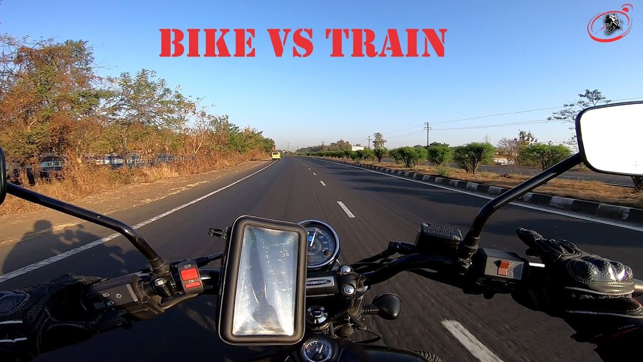 Bike vs Train : A Short parallel run | High speed Action