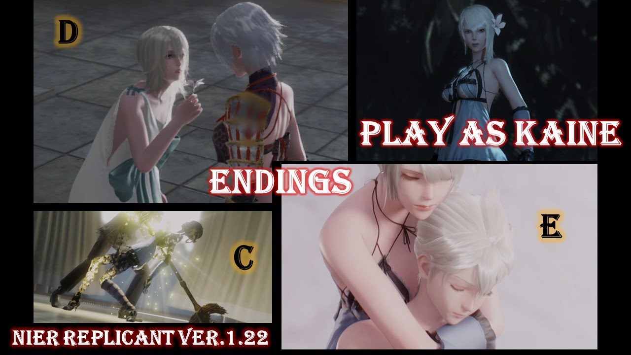 Nier Replicant Ver.1.22 - Endings C, D & E with Kaine's Gameplay - Hard Difficulty - Game's end!