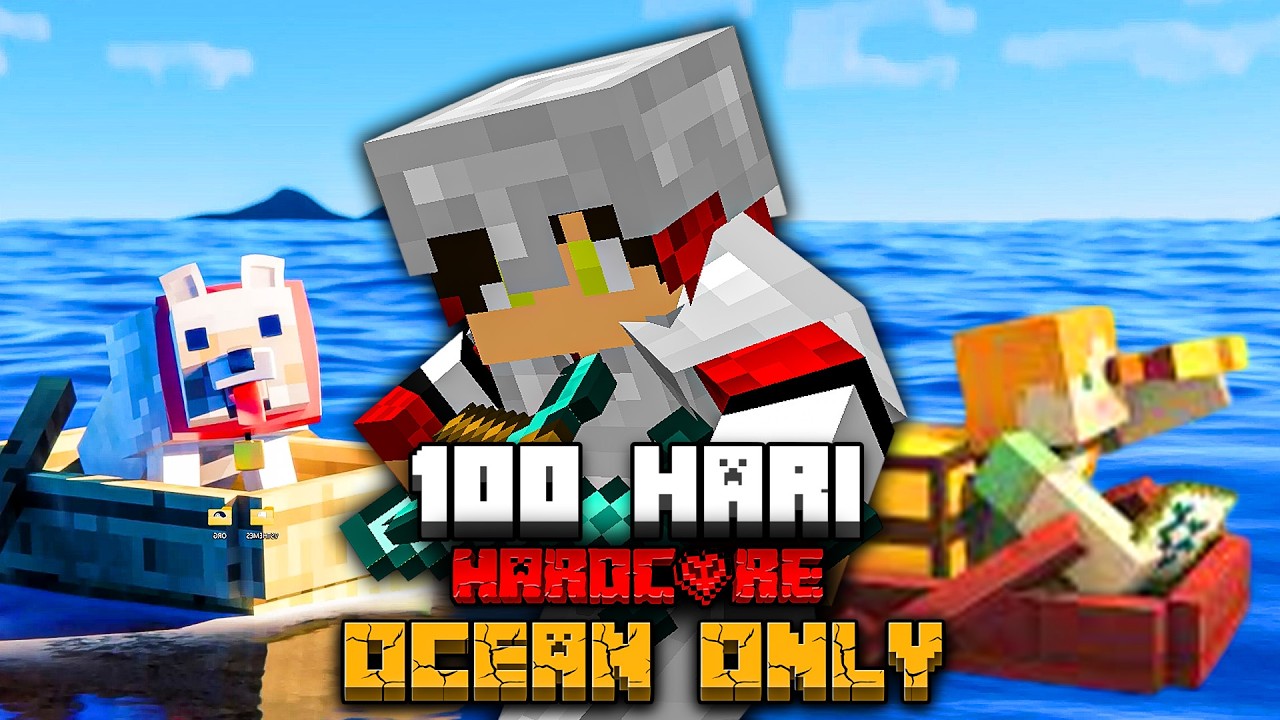 100 Hari Di Minecraft Hardcore Tapi Ocean Only