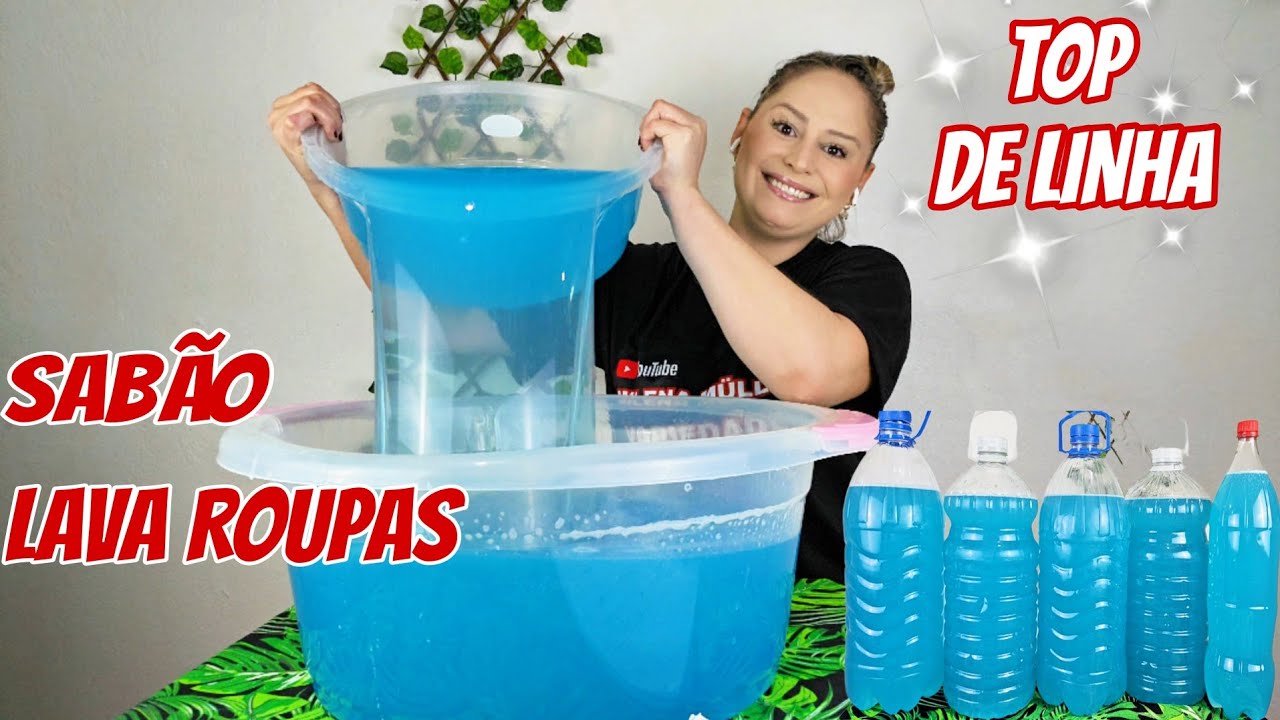 SABÃO LÍQUIDO CONCENTRADO TOP DE LINHA PARA LAVAR ROUPAS CASEIRO