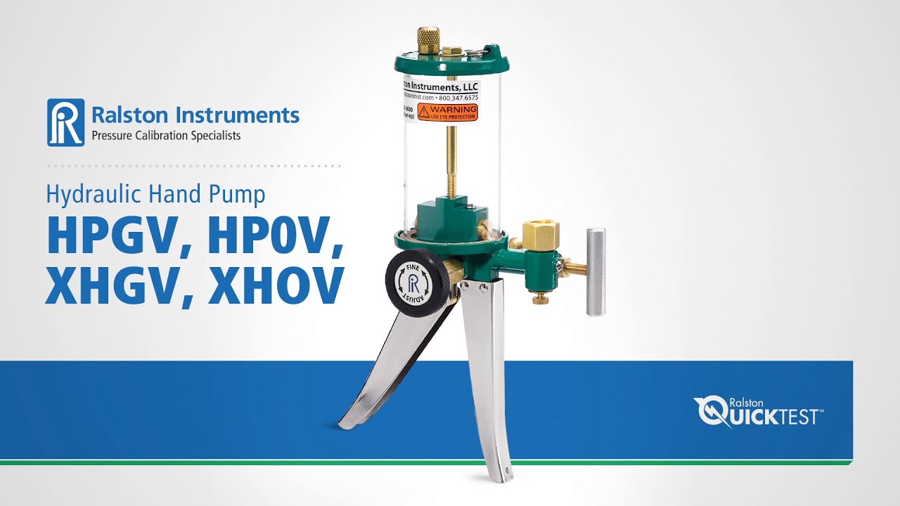 Hydraulic Hand Pumps HPGV, HP0V, HXGV Features and Benefits | Ralston Instruments