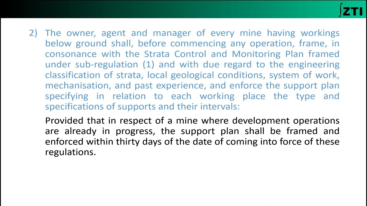 CMR 2017 Regulation 123 (Strata Control and Monitoring Plan)