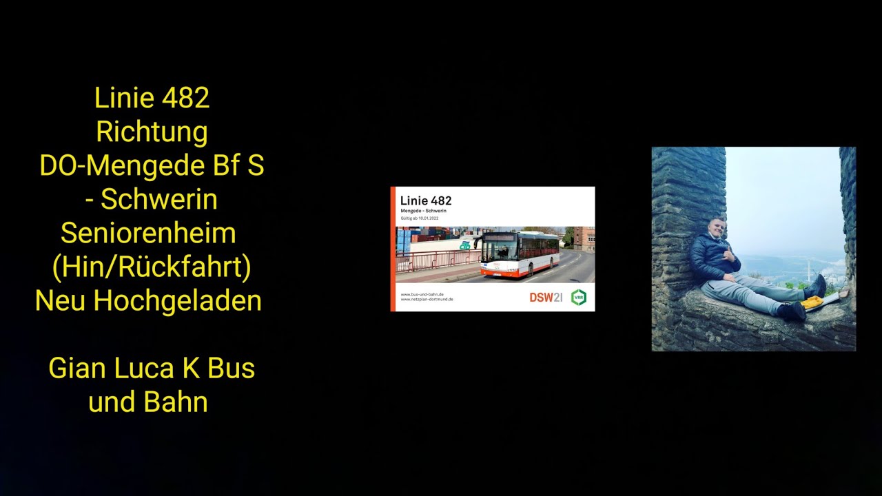Linie 482 Richtung DO-Mengede Bf S - Schwerin Seniorenheim | (Hin/Rückfahrt) | (NH) | GLKBuB