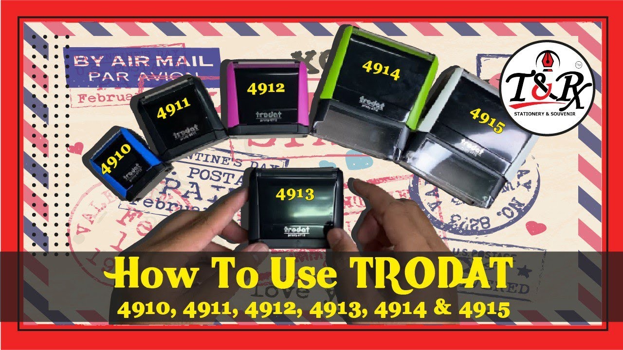 HOW TO USE RUBBER STAMP TRODAT - 4910, 4911, 4912, 4913, 4914, 4915