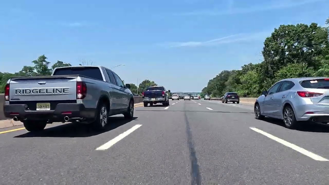 Relaxing Drive In New Jersey Rt 9, Garden State Parkway to Iselin, Edison