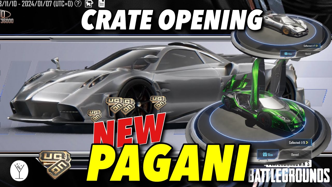 New Ghost Car | Pagani Crate Opening | PUBG Mobile
