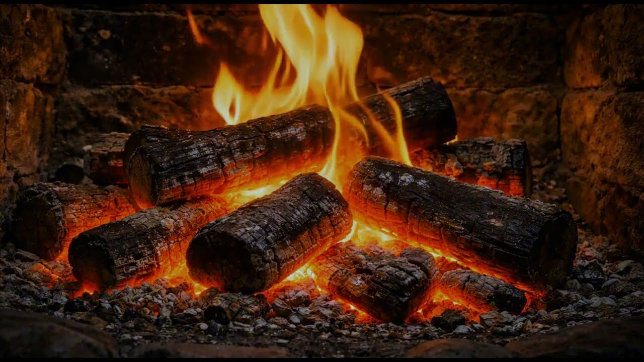 Warm Fireplace Ambience 3 Hours🔥| Relaxing Fire Sounds for Cozy Evenings
